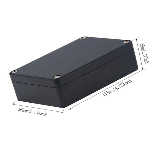 Black ABS Junction Box Waterproof Electrical Enclosure Case (4.53"x3.54"x2.17", 2pcs) Dustproof Project Box