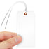 SmartSign Blank White Tag with Wire, 6 1/4" x 3 1/8", Pack of 25, Tear Proof Polypropylene