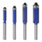 Wolfride 4PCS Flush Trim Router Bit Set 1/4 Inch Shank Top Bearing