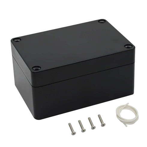 LeMotech Junction Box, IP65 Waterproof Project Box, Black Dustproof ABS Plastic Electrical Enclosure, 3.93x2.68x1.97