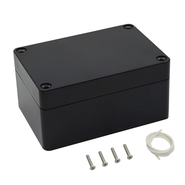 LeMotech Junction Box, IP65 Waterproof Project Box, Black Dustproof ABS Plastic Electrical Enclosure, 3.93x2.68x1.97