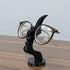 Generic Unique Curved Glasses Holder, Safe Artistic Storage Solution with Minimalist Design, Desktop or Bedside Table