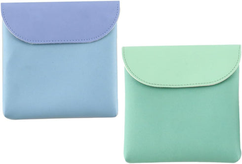 6pcs Menstrual Pad Pouch Portable Napkin Bags Zipper Multi-Function and Period Storage Pouch Stylish Pu Bags for Women