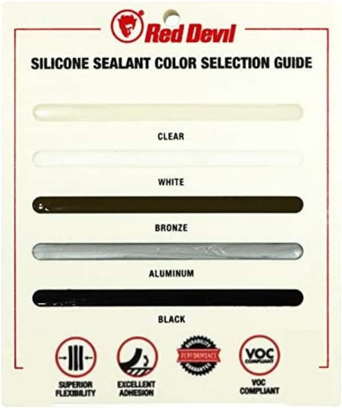 Red Devil 0787 StormGuard 920 100% RTV Silicone Window and Door Sealant, Clear, 10.1 oz Tube, 1-Pack