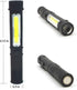 8 Pack COB LED Work Flashlight with Magnetic Base and Clip Multi-Function Pocket Pen Light Inspection Work Light