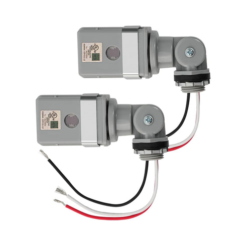 RAWILL 2-Pack Photocell Sensor for Outdoor Lights, 120VAC Dusk to Dawn Photocell Switch,