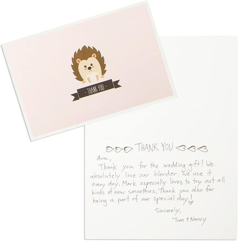6 Pack 48, 4 6 Best Paper Greetings Baby Shower Thank You Cards with Envelopes - Funny Woodland & Cute Animal Designs