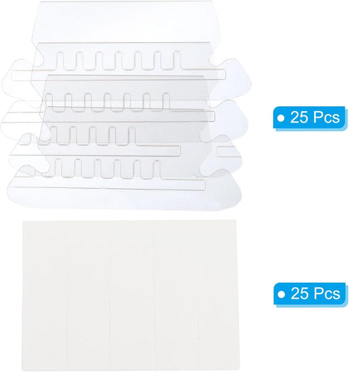 PATIKIL 3 Inch File Folder Labels - 25pcs Plastic Clear Tabs with Inserts for Quick Identification Organizer