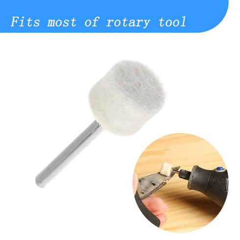 60 4 1/8'' Luo ke Pcs Wool Felt Polishing Pads Quickly Changed Wool Buffing Wheel with Pcs Shank Fits for Dremel Rotary