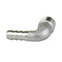 Quickun 304 Stainless Steel Hose Barb Fitting Elbow, 3/8" Barb x 1/4" Male 90 Degree Barbed Pipe Fitting