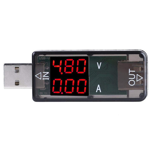 USB Tester, Multimeter Voltmeter Ammeter Current Meter, USB Charger Voltage Meter for QC2.0/QC3.0 Fast Test (Black)
