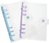 STOBOK 2pcs Clear A6 6-Ring Binder Cover, Refillable Planner Binder Cover, Snap Button Closure, Loose Leaf Folder