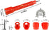 14 in 1 Faucet and Sink Installer,Faucet and Sink Wrench,Multifunctional Sink Wrench,Suitable for Installing Pipes under Bathrooms,Toilets,Kitchens,and Sinks Red by JORETLE