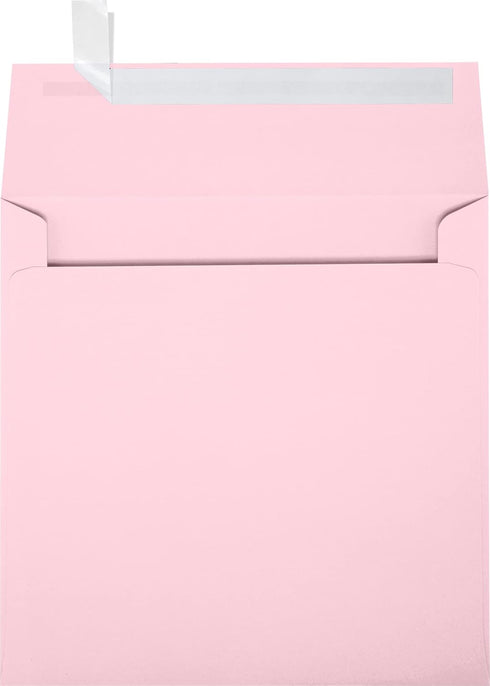 LUXPaper Square Invitation Envelopes | Peel & Press | 6 1/4" x 6 1/4" | Candy Pink | 80lb. Text | 50 Qty