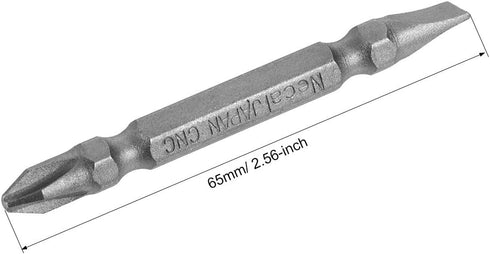 uxcell 2 Pcs PH2/SL6 Magnetic Double Ended Screwdriver Bits, 1/4 Inch Hex Shank 2.56-inch Length S2 Power Tool by uxcell