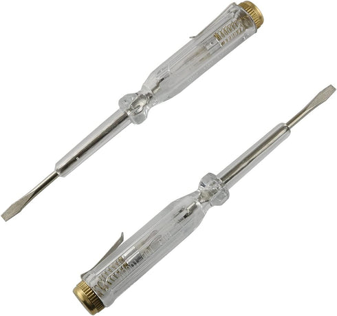 E-outstanding Electronics Screwdriver 2PCS, 100-500V Flathead Electric Pen Circuit Tester Pen