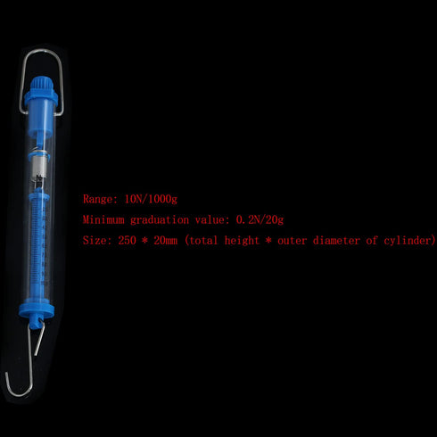 Spring Scale TAODAN, 5PCS 5 Sizes Scientific Plastic Transparent Tubular Spring Balance, Hanging Tube Spring Scale