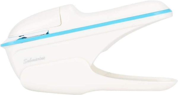 Stapleless Stapler, No Staples Desktop Stapler for Office School, Binds up to 9 Sheets (White)