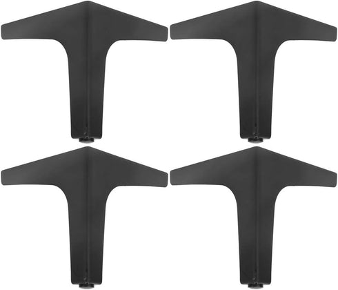 Bognajin 4 Pcs Black Iron Electroplated Furniture Cabinet Legs, Modern Design for Bedside