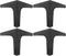 Bognajin 4 Pcs Black Iron Electroplated Furniture Cabinet Legs, Modern Design for Bedside