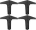 Bognajin 4 Pcs Black Iron Electroplated Furniture Cabinet Legs, Modern Design for Bedside