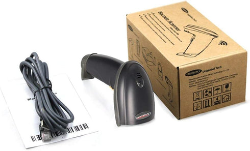 UNIDEEPLY 1D Wired Bar Code Scanners Readers for Computers PC, USB Cable Laser Barcode Handheld, Hand Scanning Label