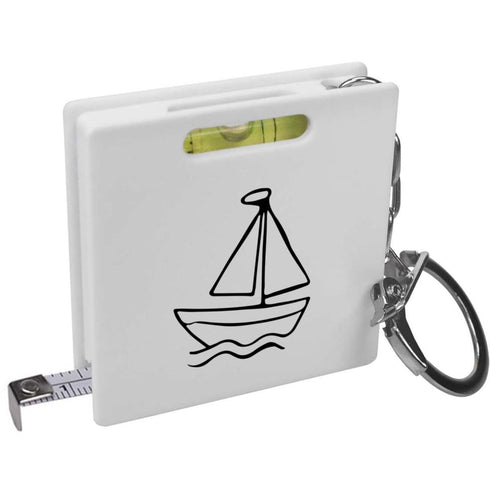 Azeeda 'Sail Boat Toy' Keyring Tape Measure/Spirit Level Tool (KM00044595)
