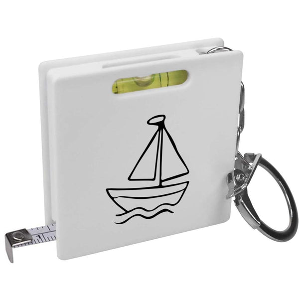Azeeda 'Sail Boat Toy' Keyring Tape Measure/Spirit Level Tool (KM00044595)
