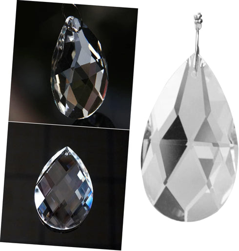2pcs 38mm Mikikit Crystal Chandelier Pendant Elegant Hanging Swirl Decorations for Ceiling Lamp