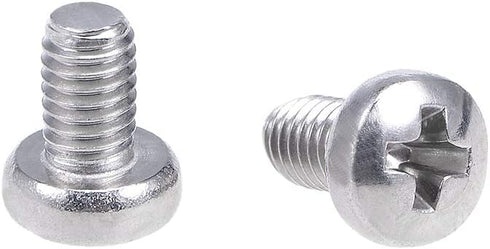 uxcell 100Pcs M3x5mm Pan Phillips Cross Head Machine Screws, 304 Stainless Steel Fasteners Bolts