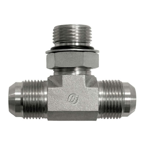 Brennan Industries 6803-06-06-06-NWO-FG Forged Steel Branch Tee Tube Fitting, 9/16"-18 SAE x 9/16"-18 SAE x 9/16"-18 SAE ORB Thread, 3/8" Male JIC x 3/8" Male JIC x 3/8" Male Adjustable O-Ring Boss