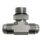Brennan Industries 6803-06-06-06-NWO-FG Forged Steel Branch Tee Tube Fitting, 9/16"-18 SAE x 9/16"-18 SAE x 9/16"-18 SAE ORB Thread, 3/8" Male JIC x 3/8" Male JIC x 3/8" Male Adjustable O-Ring Boss