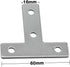 Aluminum Profile Connector Bracket Set - 4Pcs L Shape Connector, 16Pcs M5 T-Slot Nuts, 16Pcs M5x8mm Hex Socket