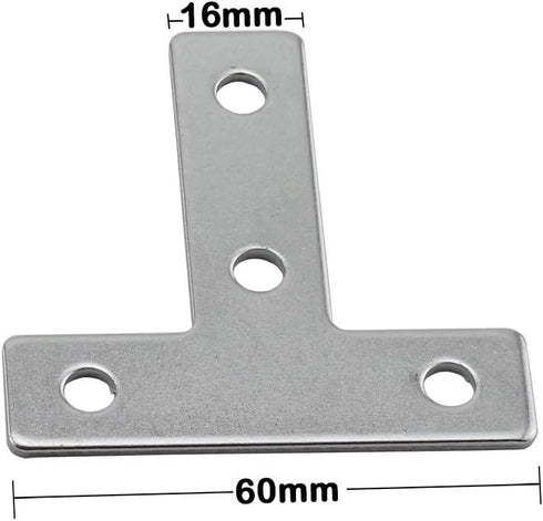 Aluminum Profile Connector Bracket Set, 2Pcs T Shape Connector, 8Pcs M5 T-Slot Nuts, for 6mm Slot 2020 Series