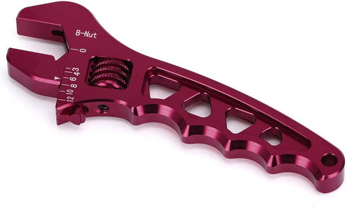 AN Adjustable Wrench, Lightweight Aluminum Hose Fitting Tool Spanner AN3-AN12 (Red)