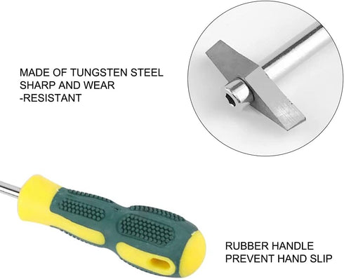 NEMTMCUA Hand Caulking Removal Tool,Steel Head Grout Cleaner Scraper Scrubber Brush Tile Joint Cleaning Brush Tiles Gap