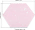 PATIKIL Hexagon Felt Board Tiles, 8 Pack Self Adhesive Mini Moon Wall Pin Bulletin Board with Push Pins for Photos Memos Home Office Decor, Pink by PATIKIL