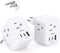2 Pack Switzerland Travel Plug Adapter, Type J Power Adapter with 3 Outlets, 3 USB Ports for Travel Essentials