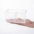 Yeeco Clear Acrylic Capsule Holder with Lid 2 Section Plastic Drawer Box Organizer for Jewelry, Candy, Makeup