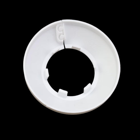 Wall Split Flange Plastic Escutcheon Ring, White, Fits 32mm/1.26" Outer Diameter Wall Pipe, Pack of 12