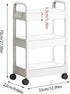 Generic 3) Rolling Cart with Lockable Drawer & Wheels - Multifunctional Storage Organizer for Kitchen, Bathroom