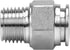 Push to Connect Fitting - 304 Stainless Steel Male Straight 3/8" Tube OD x 1/4" NPT Thread (Pack of 2)