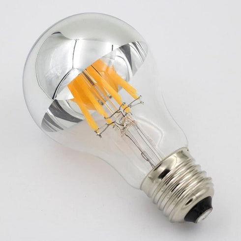 A60 Half Chrome Light Bulbs, 3 Pack, 4 Watts (40W Equivalent), E27 Base, 2700K Warm White, Non-Dimmable