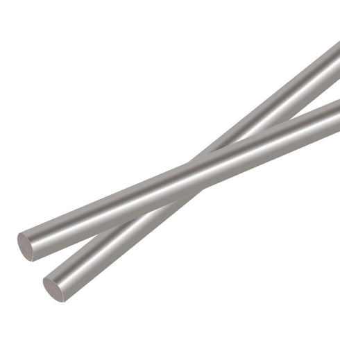 Glarks 2Pcs Stainless Steel Straight Solid Metal Round Rod, 6.35mm x 356mm for DIY RC Model Car, Helicopter