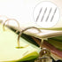 SUPERFINDINGS 4Pcs 6-Hole Ring Binder Mechanisms Replacement Kit, A5 Notebook, Metal Clip Ring Binder
