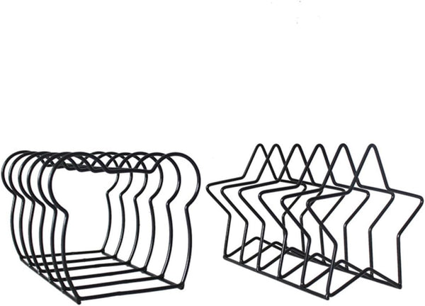 ABOOFAN Iron Wire Star Shaped Bookend Desk Organiser, Iron Art Display Stand