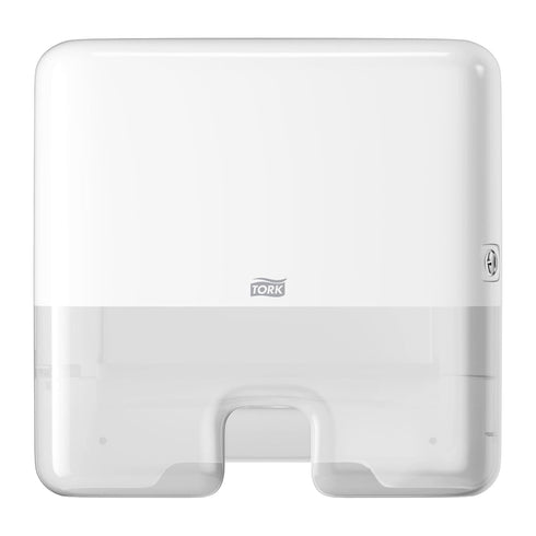 Tork Xpress Mini Multifold Hand Towel Dispenser White H2, One-at-a-Time Dispensing, Elevation