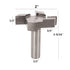 CNC Spoilboard Surfacing Router Bits, 1/2 inch Shank, 1 Cutting Diameter T Shape Wood Milling Cutter Tool