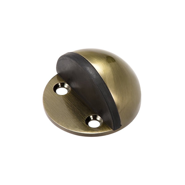 uxcell Stainless Steel Floor Door Stopper with Rubber Bumper, Adhesive/Screw Mounted Brass Tone