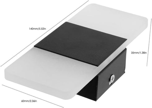 Gnc33Ouhen 3W Modern Rectangular Acrylic LED Night Light Wall Sconces Light, Bedside Decoration Lamp for Bedroom